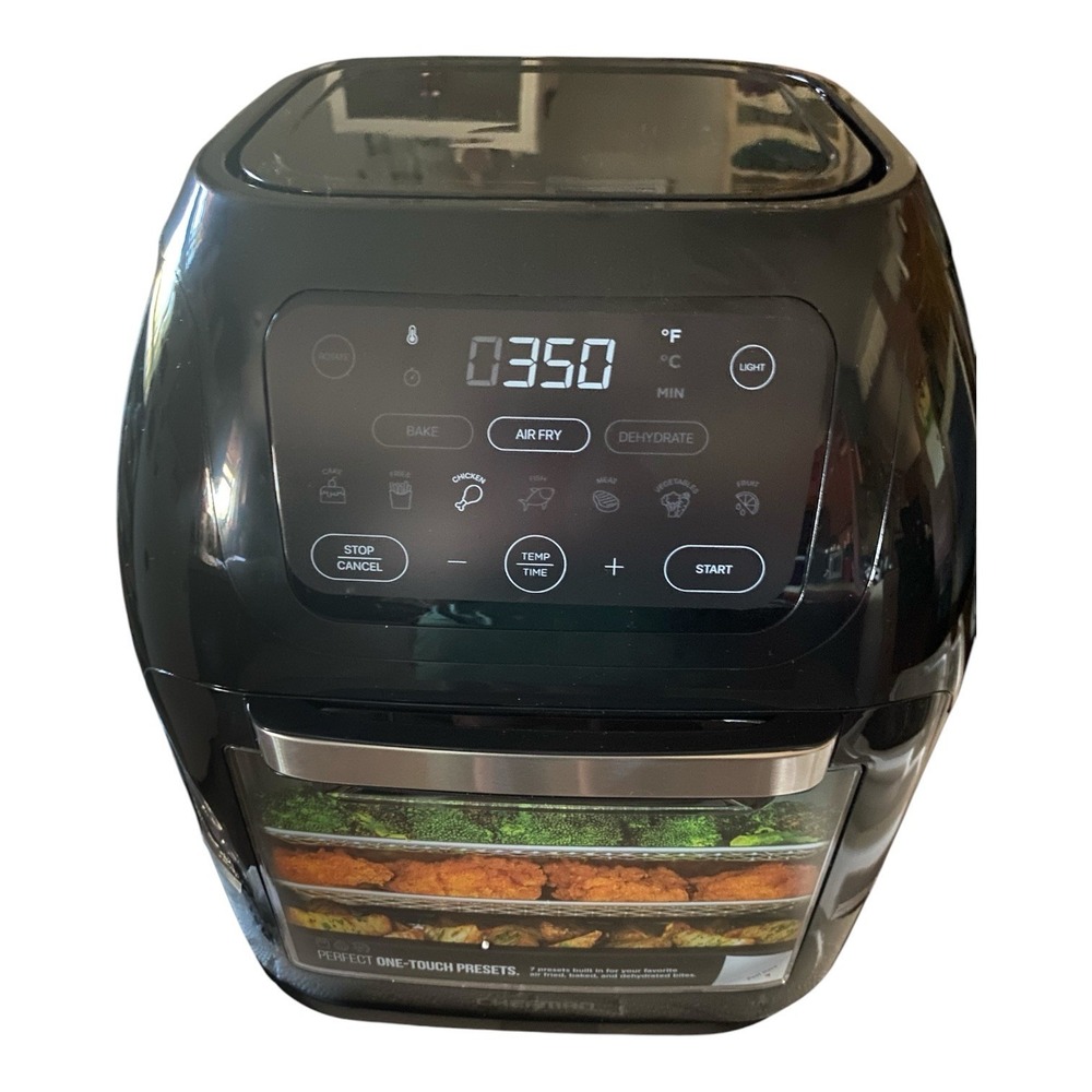 Chefman 10 Qt Air Fryer+ Rotisserie Dehydrator Oven Black New Open Box